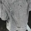 Men's Vintage Distressed Washed Stand Collar Jacket 83824767X sold by Manly