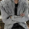 Men's Vintage Distressed Washed Stand Collar Jacket 83824767X sold by Manly