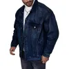 Men's Vintage Washed Lapel Denim Jacket 45852585X sold by Manly