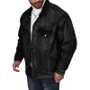 Men's Vintage Washed Lapel Denim Jacket 45852585X sold by Manly