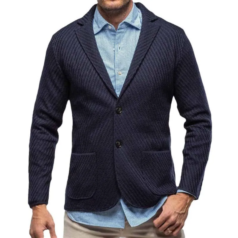 Men's Solid Color Slim Notch Lapel Two Buttons Blazer 41715093Z sold by Manly