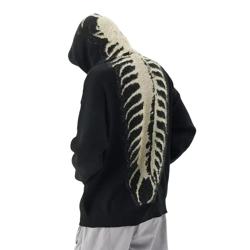 Men's Jacquard Knit Sweater Hoodie 79109557U sold by Manly