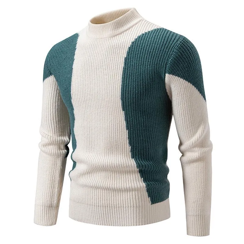 Men's Colorblock Half Turtleneck Knit Sweater 04653116U sold by Manly product image thumbnail 4