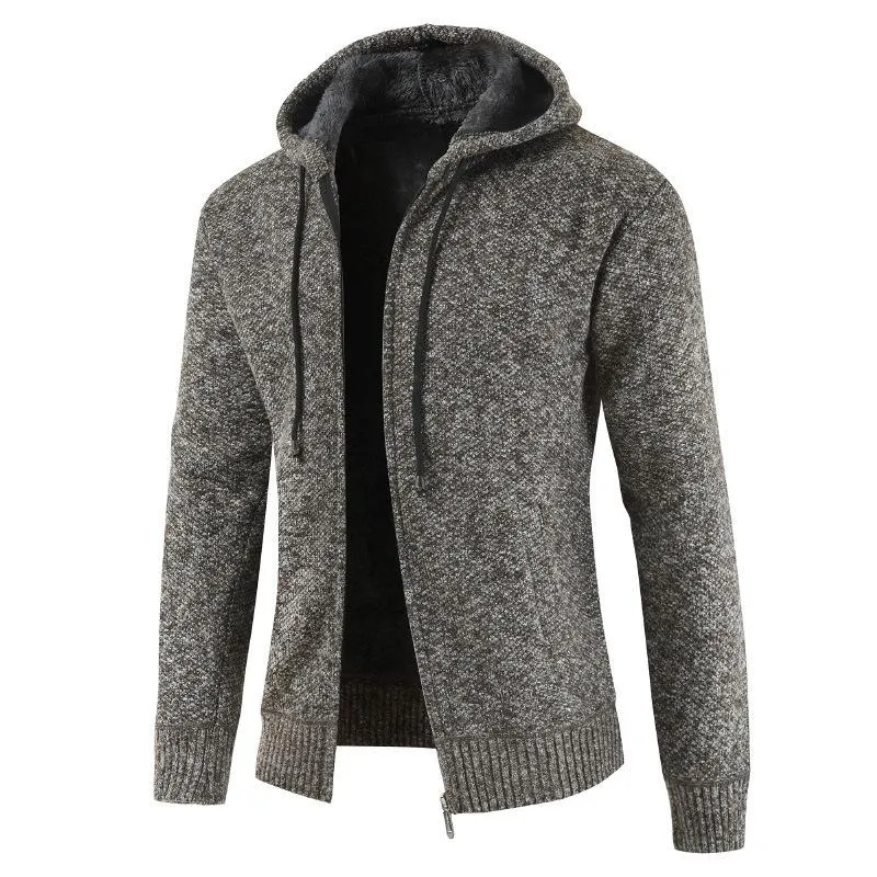Men's Thick Hooded Cardigan Jacket 35476896F sold by Manly