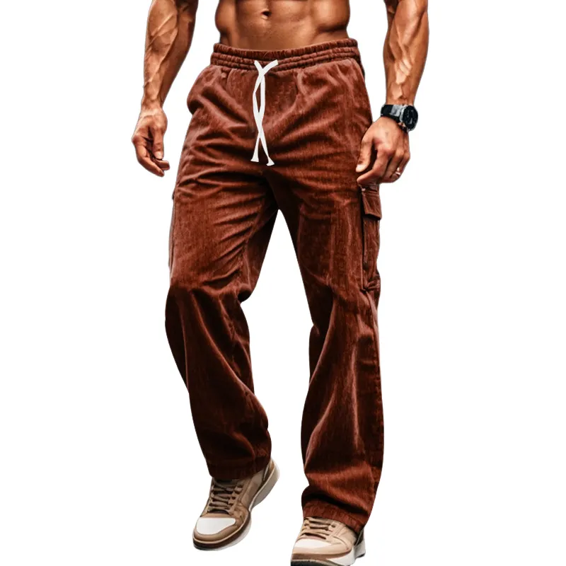 Men's Casual Corduroy Wide-leg Pants 24177002F sold by Manly product image thumbnail 2