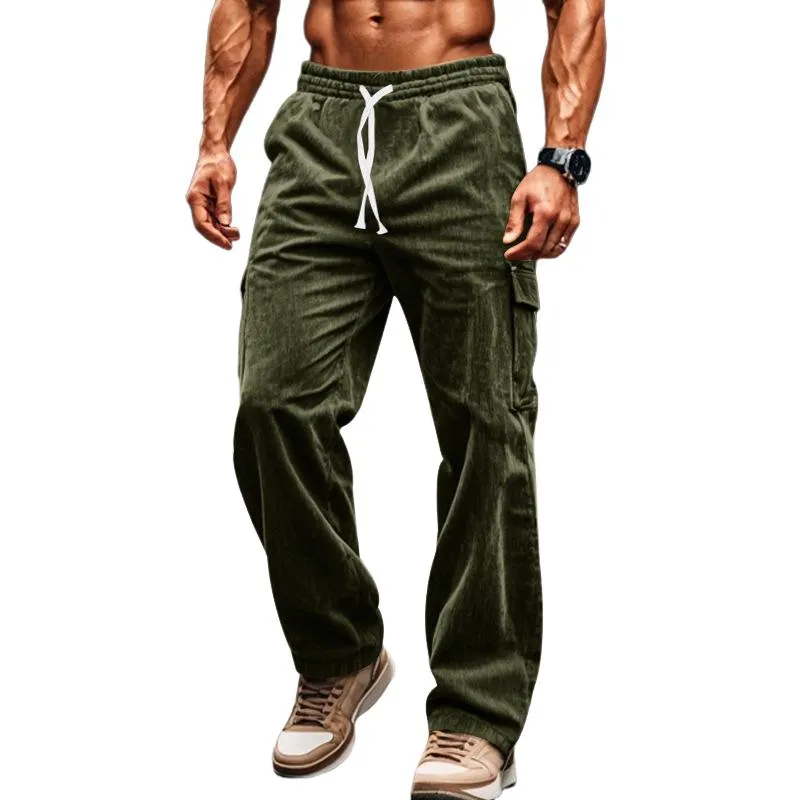 Men's Casual Corduroy Wide-leg Pants 24177002F sold by Manly product image thumbnail 4