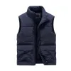 Men's Casual Fleece Stand Collar Thick Workwear Multi-pocket Vest 87500241K sold by Manly