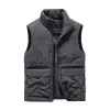 Men's Casual Fleece Stand Collar Thick Workwear Multi-pocket Vest 87500241K sold by Manly