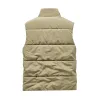 Men's Casual Fleece Stand Collar Thick Workwear Multi-pocket Vest 87500241K sold by Manly