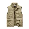 Men's Casual Fleece Stand Collar Thick Workwear Multi-pocket Vest 87500241K sold by Manly