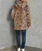 Men's Classic Casual Leopard Print Hooded Plush Faux Fur Coat 90965761K sold by Manly