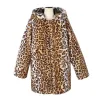 Men's Classic Casual Leopard Print Hooded Plush Faux Fur Coat 90965761K sold by Manly