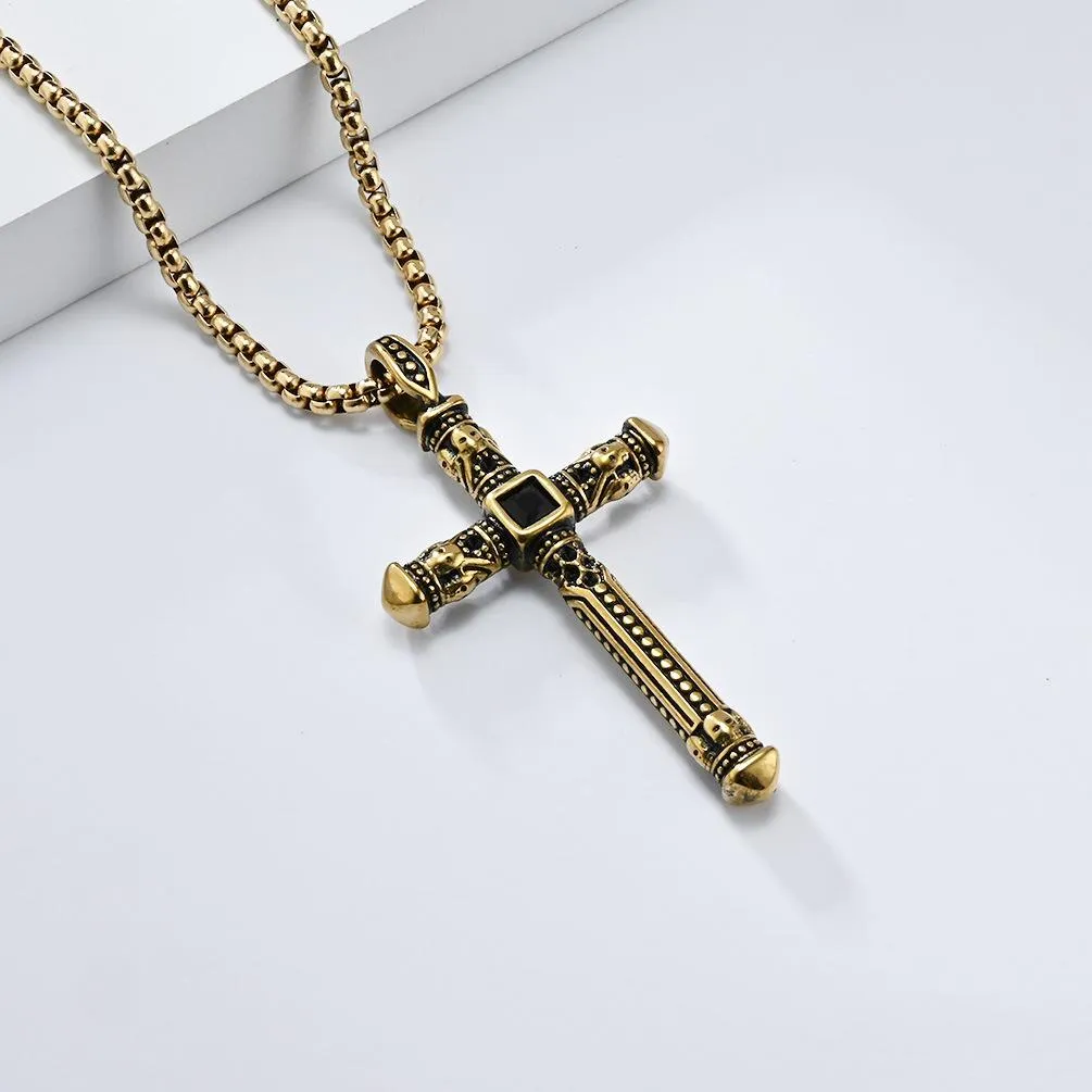 Retro Casual Personality Cross Necklace 48827160TO sold by Manly product image thumbnail 4