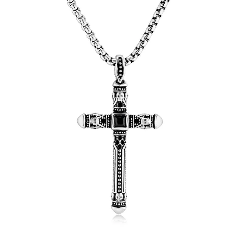 Retro Casual Personality Cross Necklace 48827160TO sold by Manly