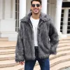 Men's Classic Casual Lapel Short Loose Faux Fur Warm Coat 38913113K sold by Manly