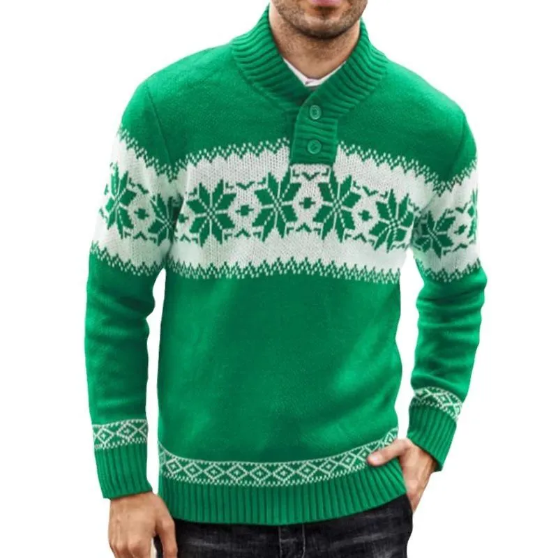 Men's Retro Casual Christmas Colorblock V-Neck Sweater 89282776TO sold by Manly