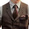Men's Retro Lapel Check Vest 45795218U sold by Manly
