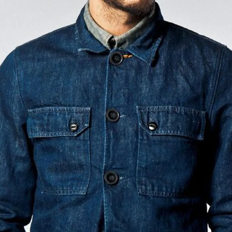 Men's Vintage Dark Blue Denim Jacket 57378867U sold by Manly product image thumbnail 3