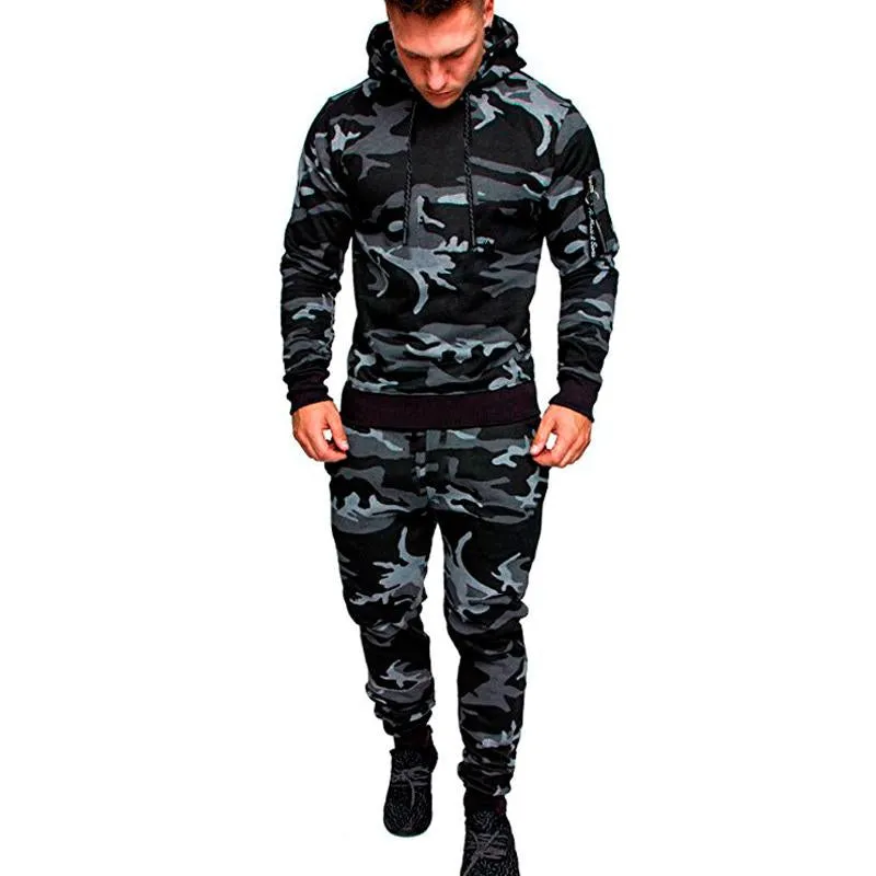 Men's Camouflage Casual Hoodie and Pants Set 61825146U sold by Manly product image thumbnail 3