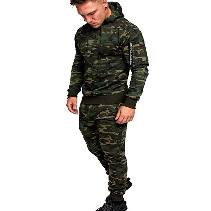 Men's Camouflage Casual Hoodie and Pants Set 61825146U sold by Manly product image thumbnail 2