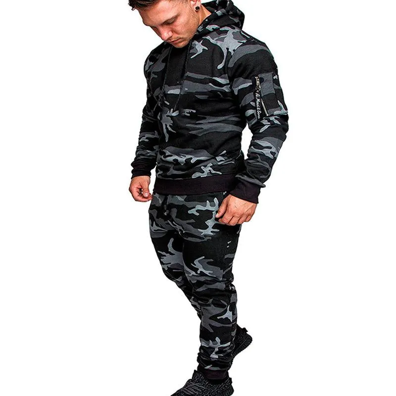 Men's Camouflage Casual Hoodie and Pants Set 61825146U sold by Manly product image thumbnail 4