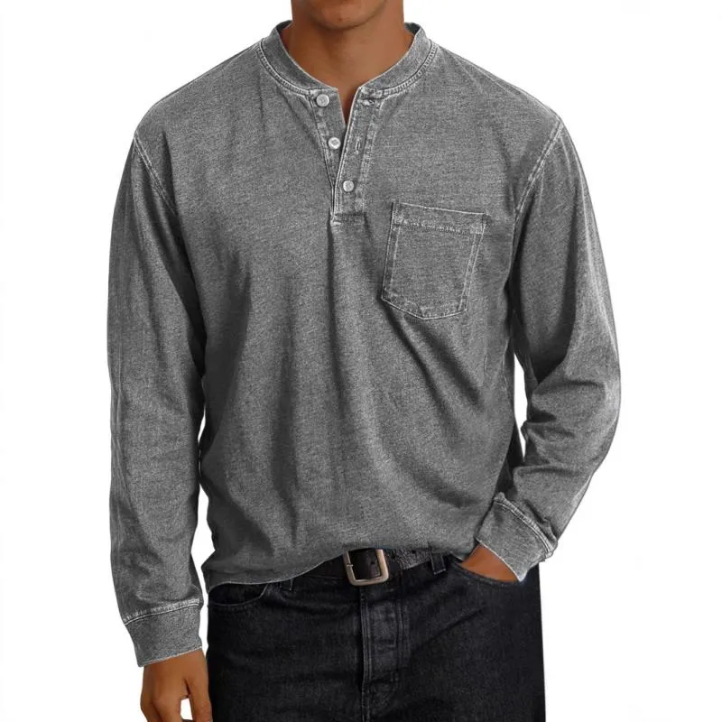 Men's Casual Printed Button-Down Long Sleeve T-Shirt 79284417Y sold by Manly product image thumbnail 3