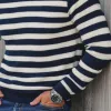 Men's Striped Knit Crew Neck Slim Fit Sweater 14349252Y sold by Manly