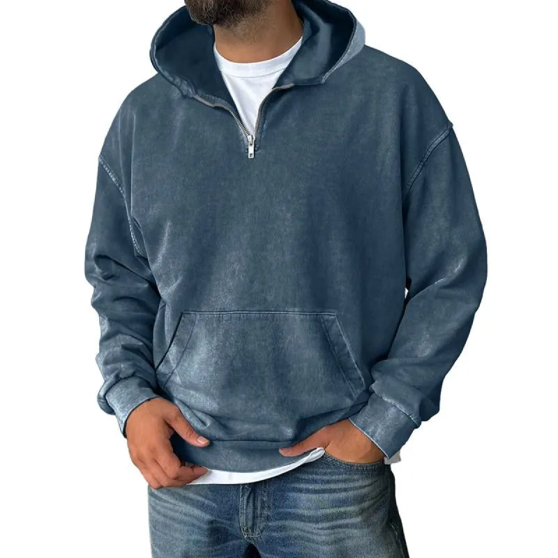 Men's Casual Zipper Hooded Long Sleeve Sweatshirt 82500817Y sold by Manly