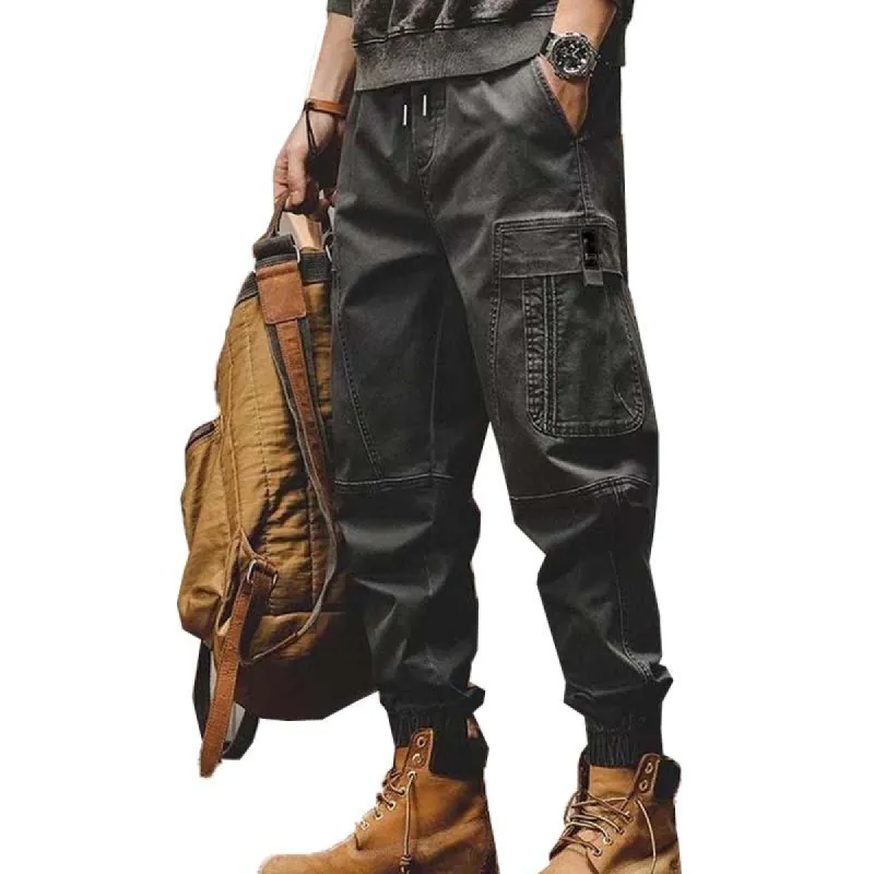 Men's Classic Casual Cuffs With Multiple Pockets Loose Overalls 19215805K sold by Manly