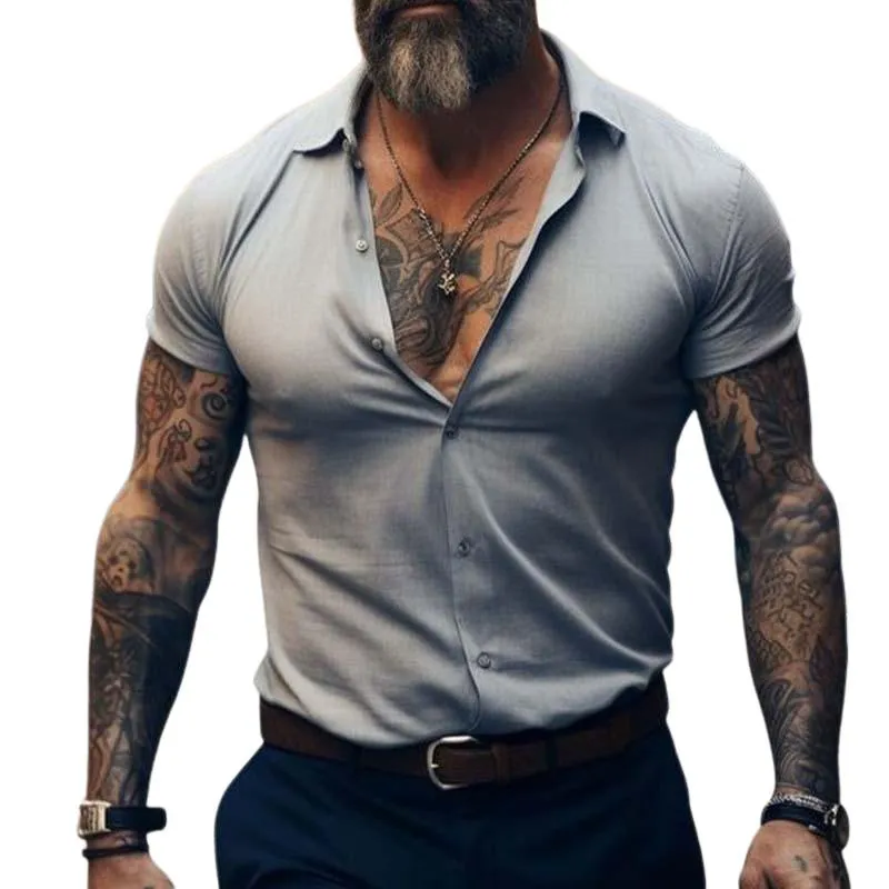 Men's Vintage Classic Casual Slim Fit Button Shirt 48122903K sold by Manly