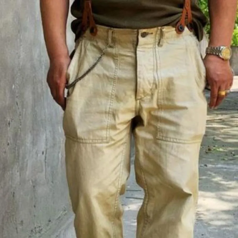 Men's Classic Vintage Casual Loose Multi-Pocket Overalls 26490253K sold by Manly product image thumbnail 3