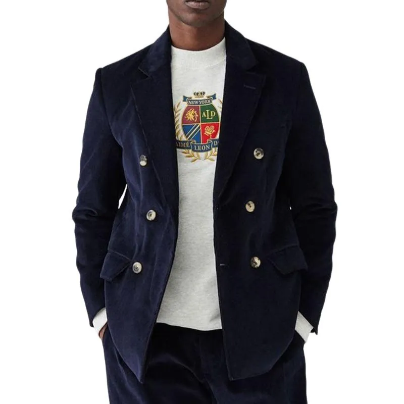 Men's Vintage Solid Velvet Button Jacket 67168015U sold by Manly