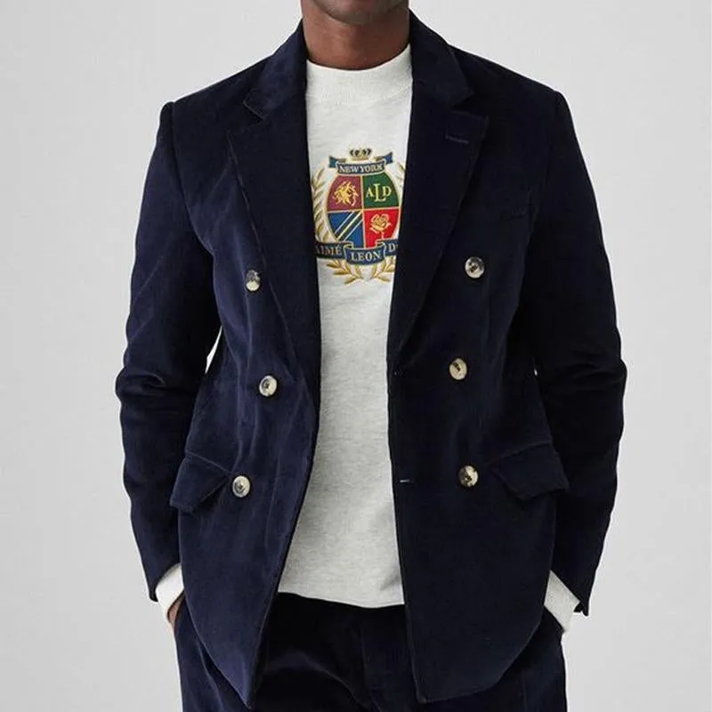 Men's Vintage Solid Velvet Button Jacket 67168015U sold by Manly product image thumbnail 2