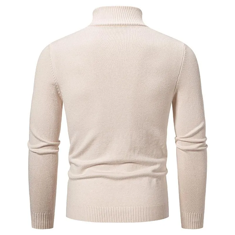 Men's Casual Warm Slim Fit Stand Collar Pullover Sweater 18888075F sold by Manly product image thumbnail 4