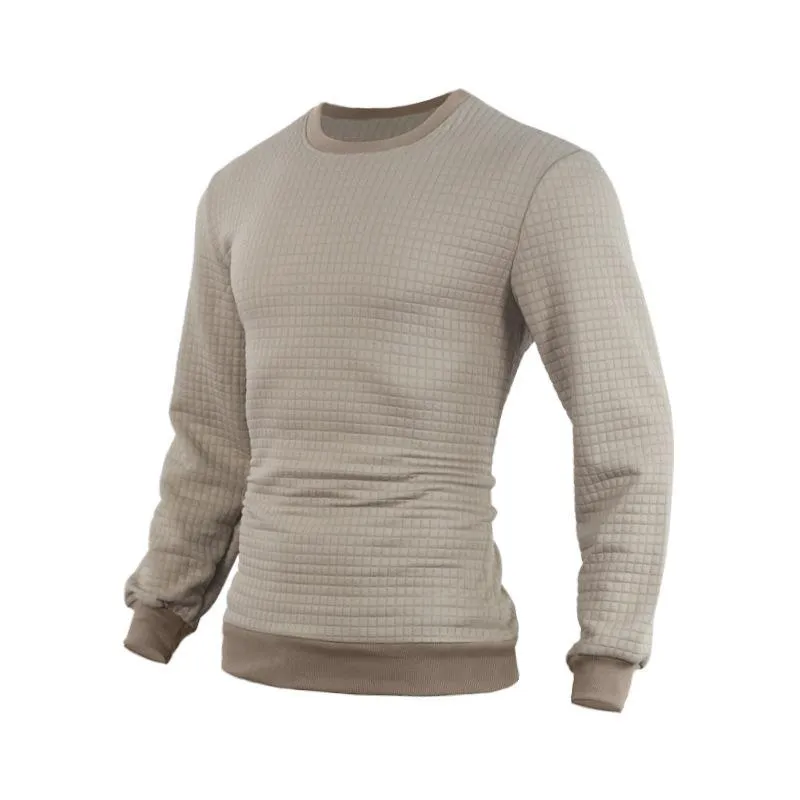 Men's Casual Crew Neck Waffle Sweater 24109627F sold by Manly product image thumbnail 5