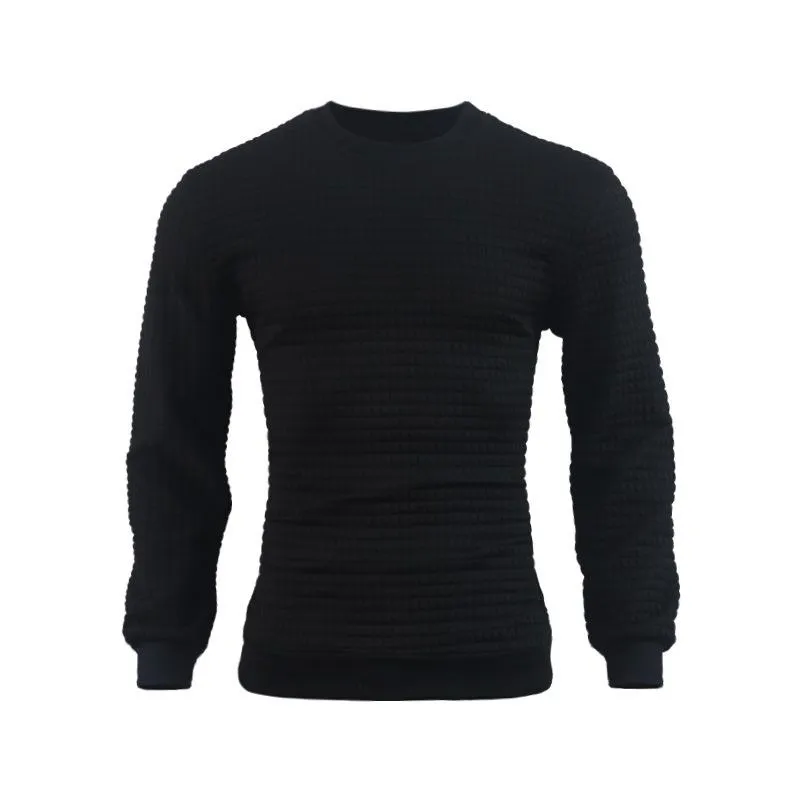 Men's Casual Crew Neck Waffle Sweater 24109627F sold by Manly product image thumbnail 3