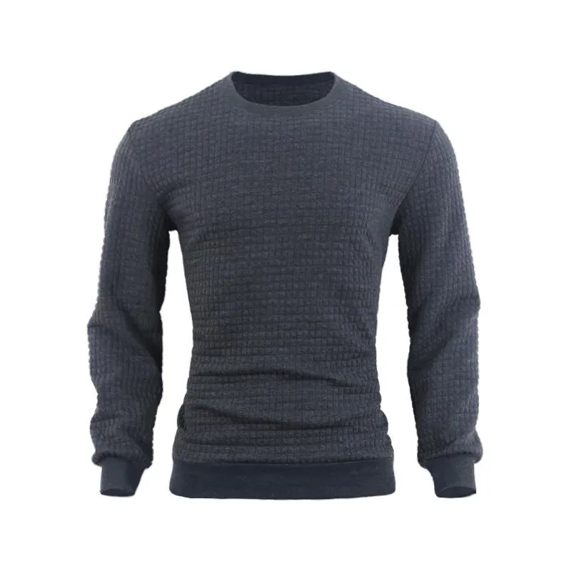 Men's Casual Crew Neck Waffle Sweater 24109627F sold by Manly product image thumbnail 4