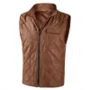 Men's Vintage Quilted Suede Lapel Zipper Vest 19868126Y sold by Manly