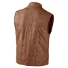 Men's Vintage Quilted Suede Lapel Zipper Vest 19868126Y sold by Manly
