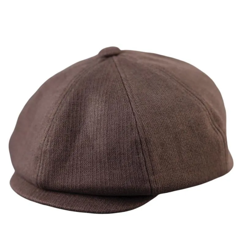 Men's Autumn and Winter Octagonal Striped Beret Hat 40597672U sold by Manly