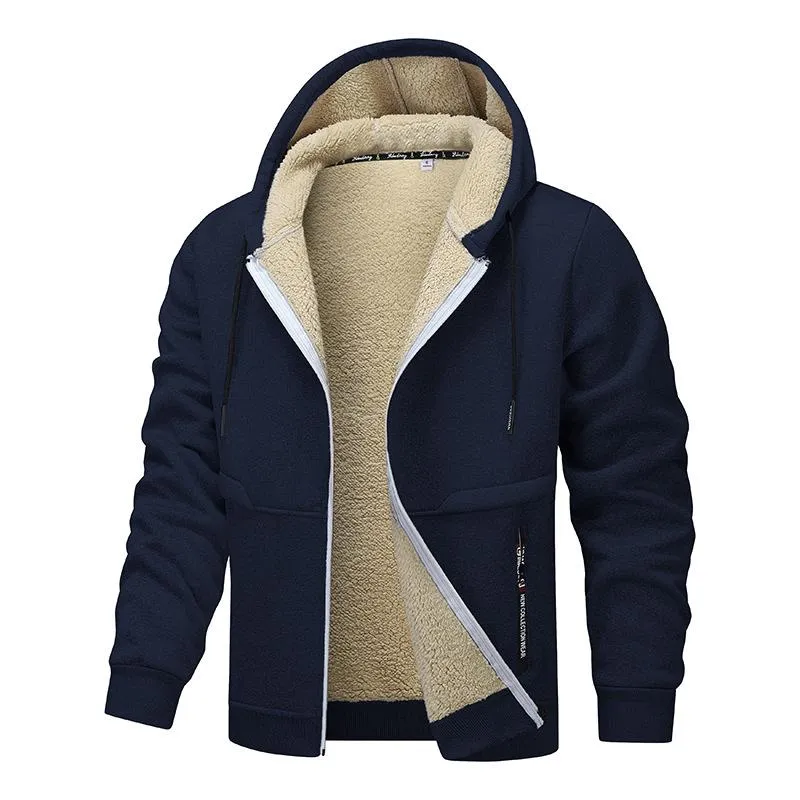 Men's Sherpa Thickened Hooded Jacket 79748172U sold by Manly product image thumbnail 4