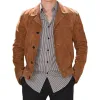 Men's Khaki Suede Button Jacket 47848849U sold by Manly