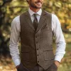 Men's Vintage Herringbone Lapel Chain Suit Vest 64542547Y sold by Manly