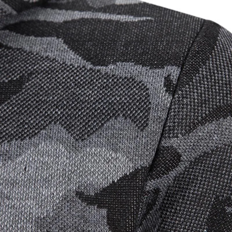 Men's Casual Warm Camouflage Knit Hooded Jacket 94669897F sold by Manly product image thumbnail 5