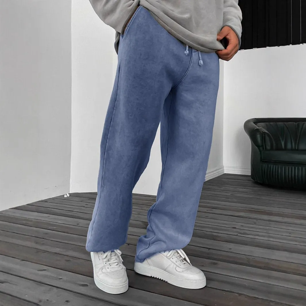 Men's Solid Color Loose Elastic Waist Sports Pants 22147175Z sold by Manly product image thumbnail 3