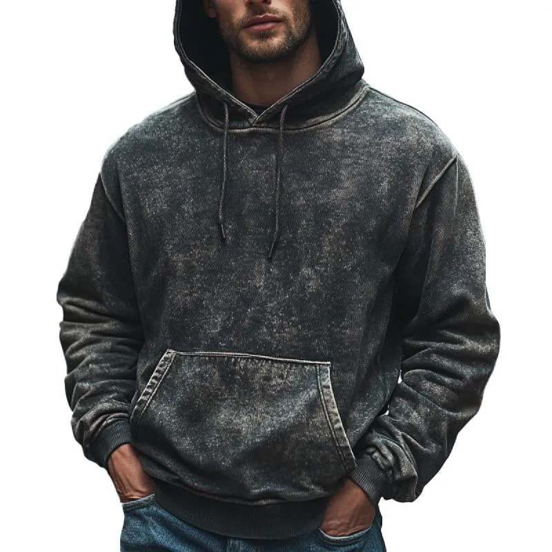 Men's Vintage Washed Denim Hoodie 54494851X sold by Manly