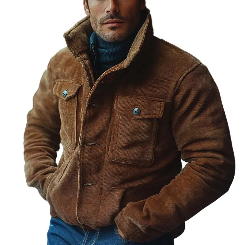 Men's Cotton Lapel Casual Jacket 58956912X sold by Manly