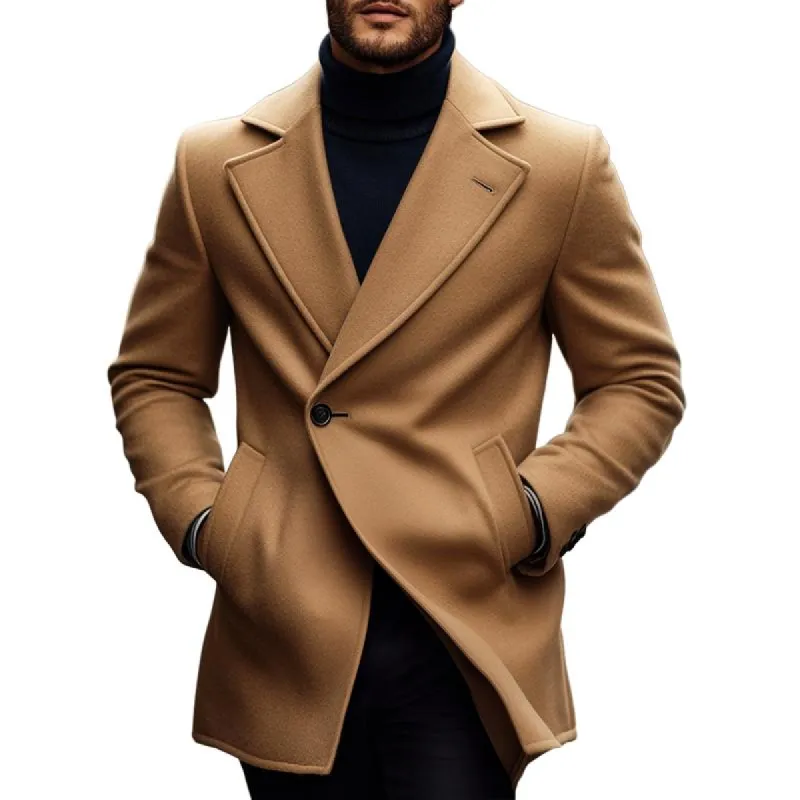Men's Fashion Notch Lapel One Buttons Casual Coat 44452575Z sold by Manly
