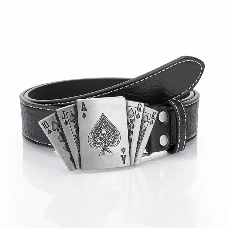 Men's Punk Style Playing Card Belt 97391757K sold by Manly