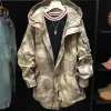 Men's Camouflage Mid-length Hooded Trench Coat 41543263U sold by Manly